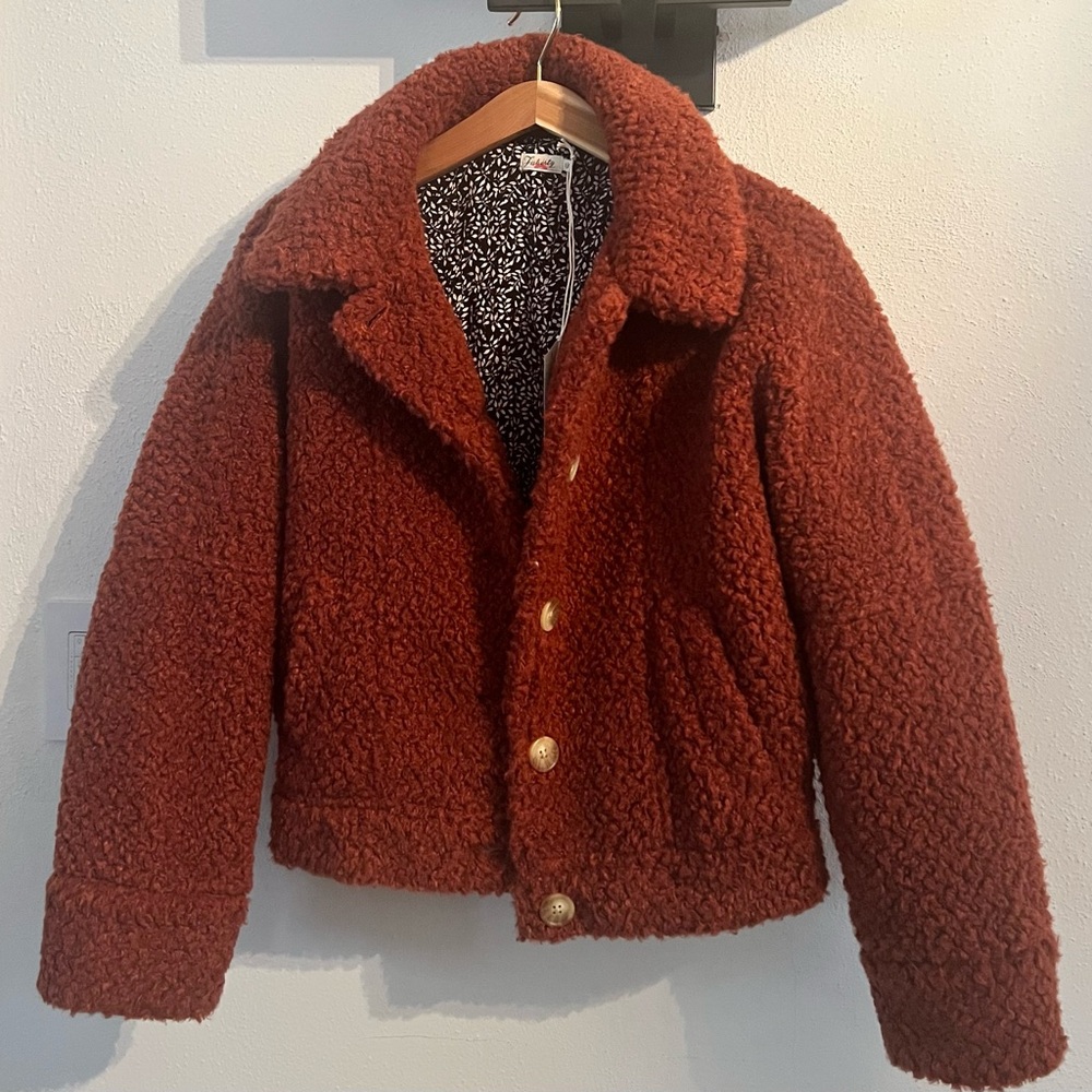 NWT Faherty Timber Ridge High Pile Jacket - Henna